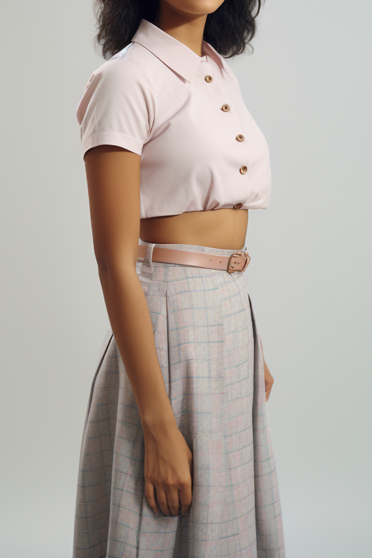 Calla Plaid Katoenen Midi Rok