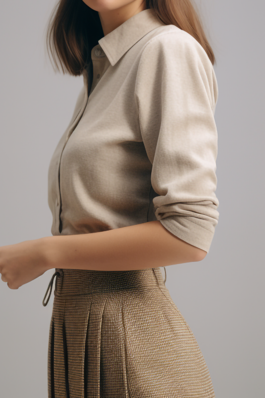 Cecelia geplooide tweed rok