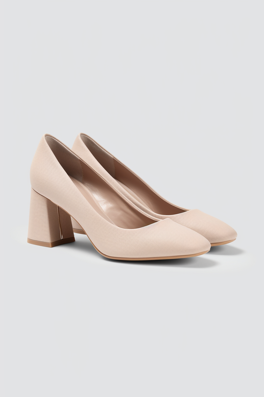 Danae Almond Toe Block Heels