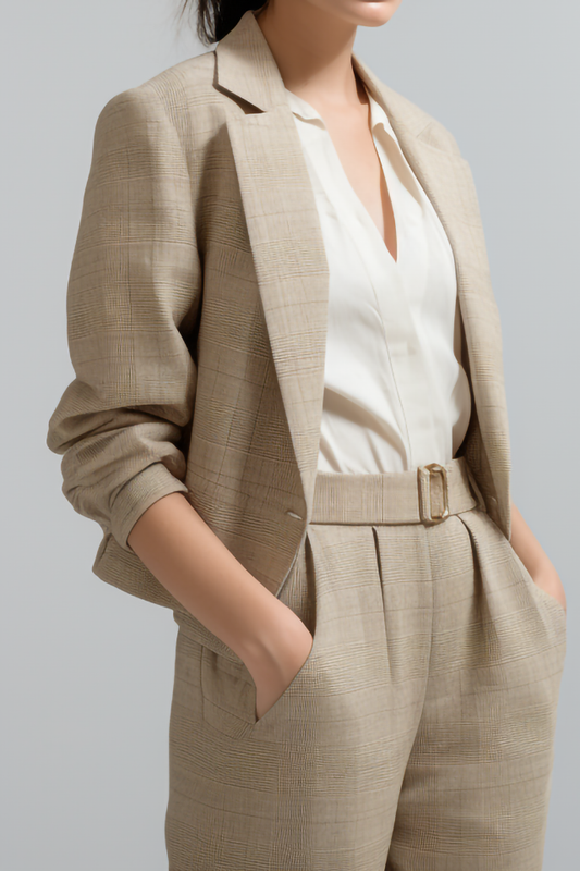 Disa Tweed Shorts met Riem
