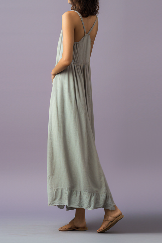 Hazel katoenen maxi-zomerjurk