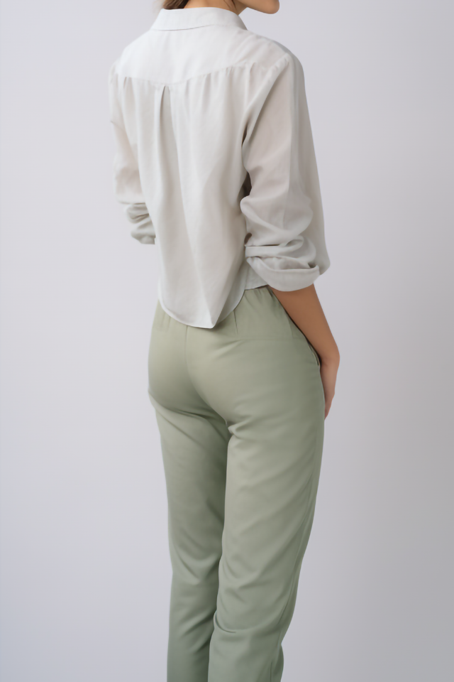 Katy Spread Collar Katoenen Blouse