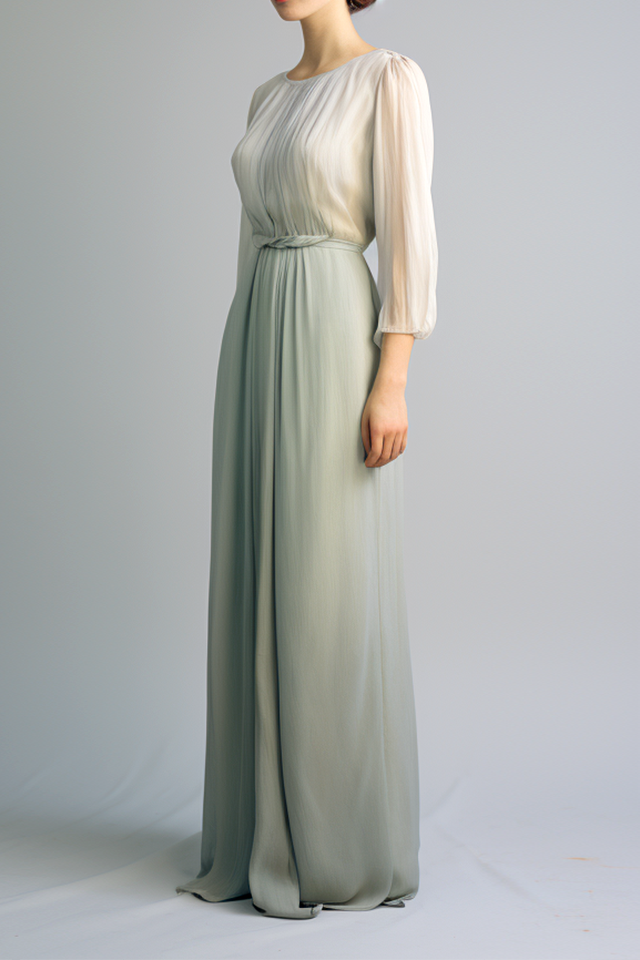Silene zijden maxi-jurk