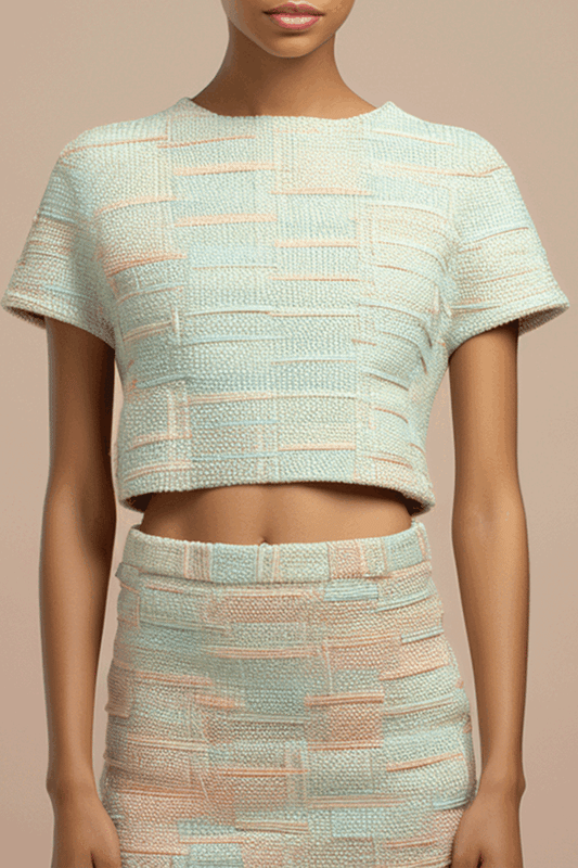 Ambrosia Cropped Shirt en Minirok Co-Ord