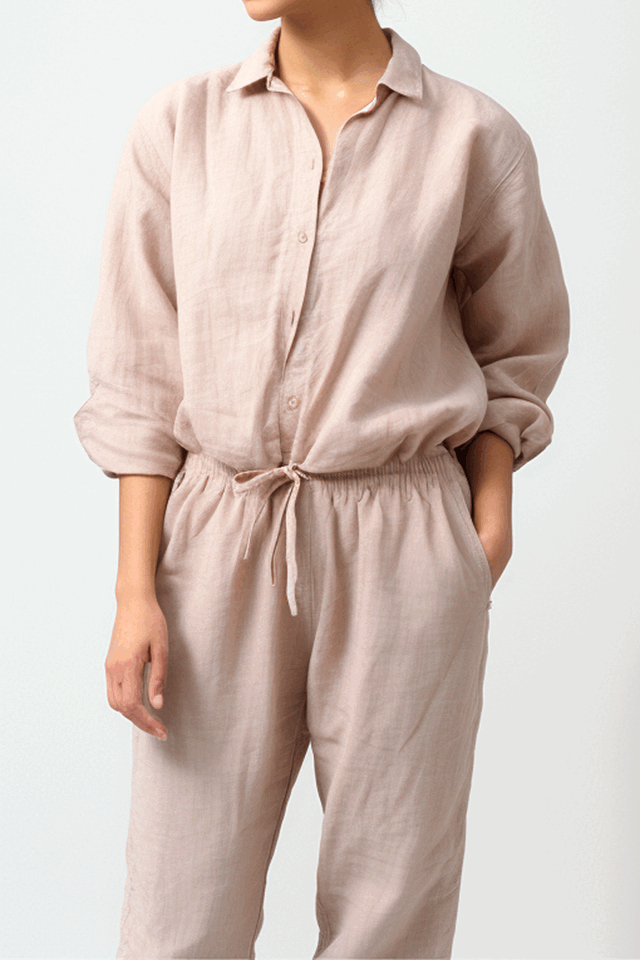 Clover Tied Zoom Blouse en Broek Co-Ord