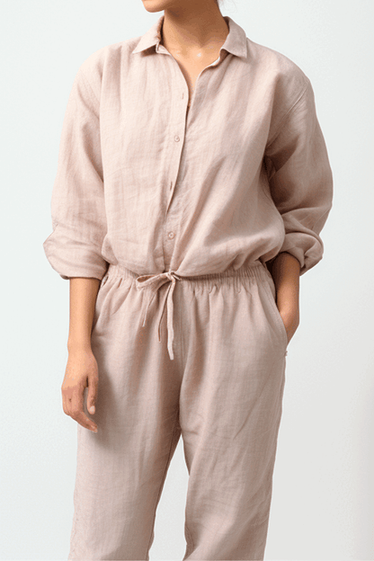 Clover Tied Zoom Blouse en Broek Co-Ord