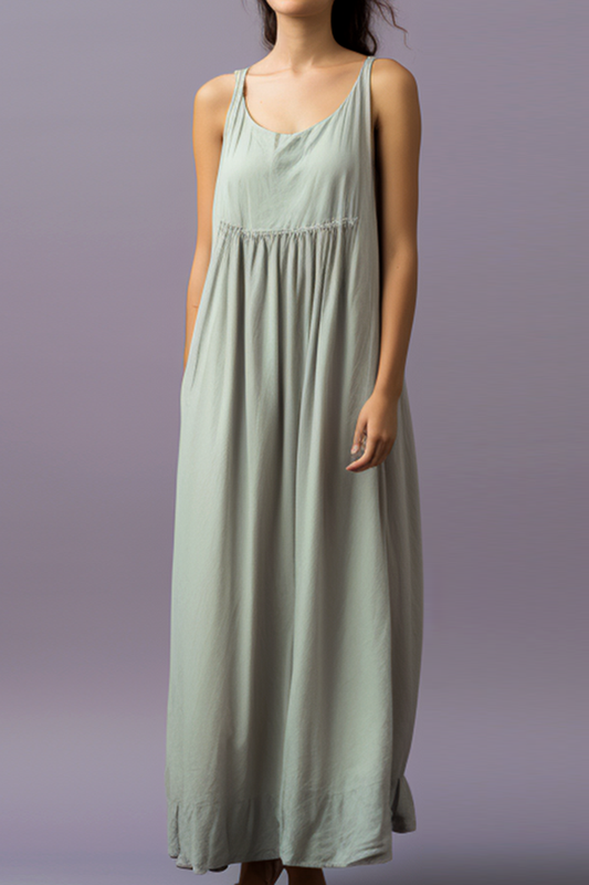 Hazel katoenen maxi-zomerjurk