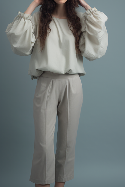 Laurel Volume Mouw Katoenen Blouse